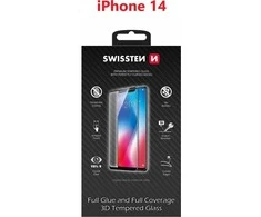 SWISSTEN Ultra Durable 3D FULL GLUE Glass pro Apple iPhone 14 juoda