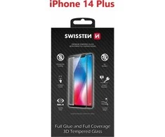 Swissten Ultra Durable 3D Full Glue Glass Apple iPhone 14 Plus - Juodas