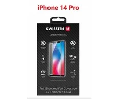 Swissten Ultra Durable Full klijai / Full Face Tempered Glass Apple iPhone 14 Pro Juodas