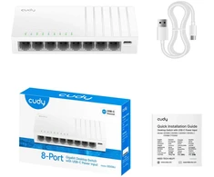Šakotuvas CUDY GS108U | Tinklo komutatorius, 8 prievadų, gigabito, metalinis korpusas, USB-C
