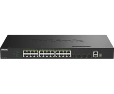 Šakotuvas D-Link 24-Port Gigabit Stackable Smart Managed PoE Switch | D-Link