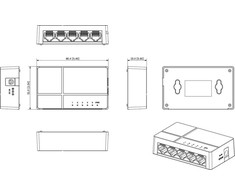 Šakotuvas Switch Dahua Technology PFS3005-5GT-L-V2