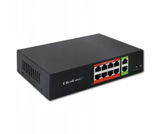 Šakotuvas „Qoltec FAST Ethernet PoE“ komutatorius 8x RJ45 PoE 2x RJ45 Uplink 120W 10/100 Mb/s