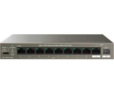 Šakotuvas „Tenda TEG1110PF-8-120W“ tinklo komutatorius, nevaldomas gigabito eternetas (10/100/1000), maitinimas per eternetą (PoE), Juodas