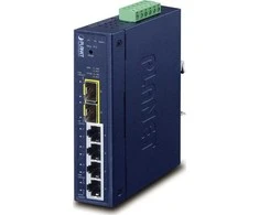 PLANET Industrial L2/L4 4 prievadų valdomas L2/L4 Gigabit Ethernet (10/100/1000) Mėlyna