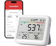 „SwitchBot Meter Pro“ CO2 matuoklis, išmanioji meteorologinė stotelė