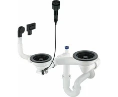 Sifonas granitinėms plautuvėms Deante Space-Saver ZXY_N983, Nero