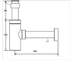 „McAlpine“ sifonas (CA32MINI-CB)