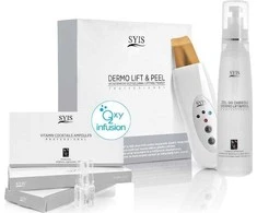 Activeshop Syis urządz. Dermo Lift&amp;Peel skin scrubber auksinė szpatuła + kosmetyki Syis