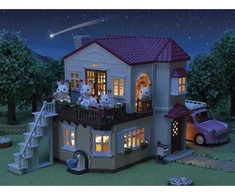 Sylvanian Families Raudonojo stogo kaimo namas Miniatiūrinis triušių namelis