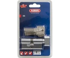 Spynos cilindras su užsuktuku Abus, 60 mm, nikeliuotas