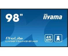 Monitorius Iiyama 98" 3840x2160, UHD IPS panel, Haze 25%, 500cd/m²,Speakers 2x16W, Multiple Inputs :DVI-I VGA, HDMI 3x, DP-out, USB 2.0x2, WiFi, LAN, Media Player, RS232C, iiSignage2 (CMS/DMS), E-Share, Android 11 OS, OPS PC-SLOT
