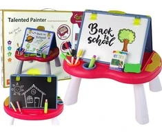 Lean Toys Piešimo lenta LeanToys 2in1, raudona