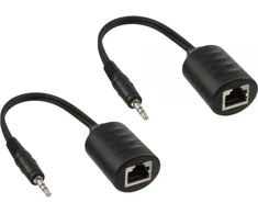 AV signalo perdavimo sistema InLine 3.5mm audio per LAN Ethernet tinklą - RJ45 - maksimaliai iki 50m, rinkinys (89002)