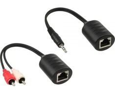 AV signalo perdavimo sistema InLine audio per LAN Ethernet tinklą – RJ45, rinkinys (89003)