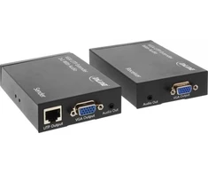System przekazu sygnału AV InLine VGA + Audio, po sieci LAN Ethernet RJ45 przez kabelis UTP / STP, do 300m, komplektas (65012)