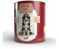 SYTA MICHA Classic jautiena su morka - drėgnas šunų maistas - 800g