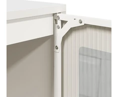 Šoninė spintelė, baltos spalvos, 100,5x39x107cm, plienas