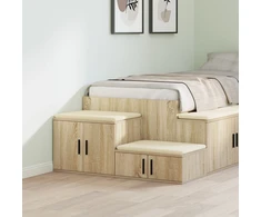 Oppbevaringsskap 2 pcs Sonoma ąžuolas 127 x 41 x 40 cm