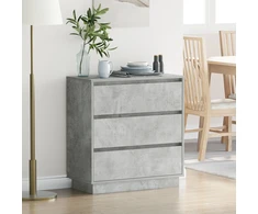 Šalia lovos spintelė su stalčių Betono pilka 71 x 34,5 x 75 cm
