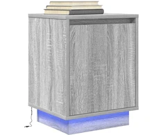 naktinė spintelė su LED lemputėmis Pilka Sonoma 38x34x50 cm