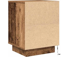 Spintelė prie lovos su LED lemputėmis Old Wood 38x34x50 cm