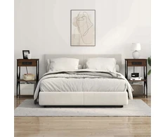 Šalia lovos spintelė 2 pcs Rudas ąžuolas 41 x 31 x 76 cm