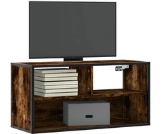 TV staliukas Televizoriaus spintelė, dūminė, 80x31x39,5cm, mediena/metalas