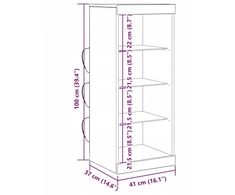 LED Bufetas Senas medis 41 x 37 x 100 cm Apdirbta mediena