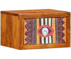 Šalia lovos spintelė su stalčių 2 pcs Ruda 35 x 30 x 22 cm
