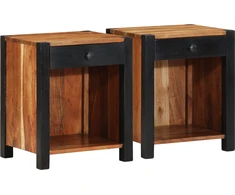 Šalia lovos spintelė 2 pcs Ruda 40 x 35 x 50 cm