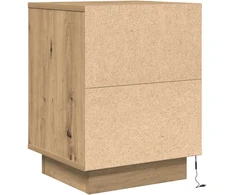 Spintelės prie lovos su LED lemputėmis 2 vnt Artisan Oak