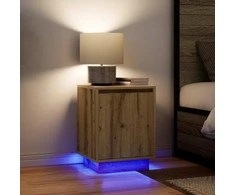 Spintelės prie lovos su LED lemputėmis 2 vnt Artisan Oak