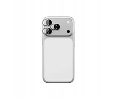 AmazingThing Sapphire Camera Glass skirtas Apple iPhone 17 Pro / Pro Max – su Sidabrinis Frame