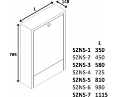 SZNS-5 ANT VIRŠINĖS MONTUOTA SPINTELĖ SU VIETA VALDYMUI 12 GRANDŲ P X A X S 810X765X148 SIGMA-LI // TG.SZNS-5
