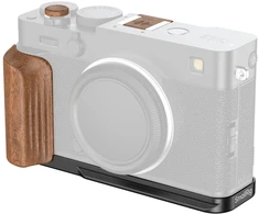 Szybkozłączka SmallRig L-Shaped Mount Plate with Wooden Handle for FUJIFILM X-E5 (Rosewood, Juodas) (5985)