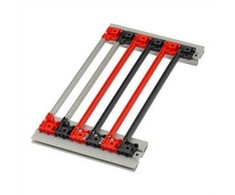 SCHROFF kreipiančioji bėgelė su kodavimu, skirta „CompactPCI/VME64x“, PC, 160 mm, plyšio plotis 2 mm, raudona, 10 vnt.