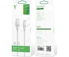 T-PHOX KABELIS X-LITE MICRO USB Baltas 1M 3A
