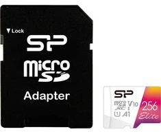 SILIKONIO MAITINIMO KOMPIUTERIS &amp; COMMUNICAT SILICON POWER atminties kortelė Elite Micro SDXC 256GB UHS-I A1 V10