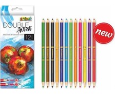 Kolori Dvipusės kreidelės Double Artist 12 spalvų Penmate