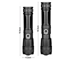 Taktinis žibintuvėlis 16,5 x 4 x 4 cm 2200mAh
