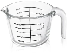 Virtuvinės svarstyklės Tala Orion Stiklinis Matuoklis 500 ml - Ergonomiškas ir temperatūrai atsparus