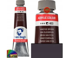 Talens Van Gogh akrilo spalvos vamzdelis Vandyke Brown 403