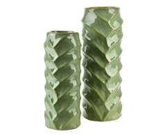 Mondex TALLIE Žalias vaza 13x9x35cm