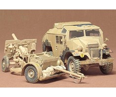 Tamiya – britų 25pdr.field pistoletas ir keturių ginklų traktorius Kanados Ford F.G.T., 1/35, 35044