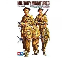 Tamiya britų pėstininkų plastikinės figūros 1/35 patrulyje (35223)