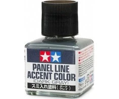 Tamiya Panel Line Accent tamsiai pilki emaliniai dažai, 40 ml (87199)