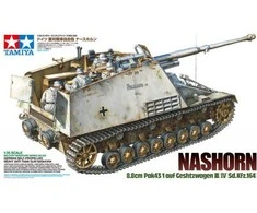Tamiya Nashorn tankų naikintuvas 8.8 cm Pak43/1, Sd.Kfz.164, 1/35 modelis