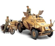 Tamiya Sd.Kfz. 222 4x4 šarvuotis Afrikos korpusas 1/35 modelio rinkinys 35286