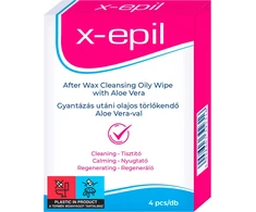 X-Epil After Waxing Oily Wipes Cleansing Wipes, 4 vnt.